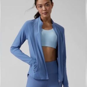 Athleta Salutation jacket. Cottage blue. Size medium. EUC.